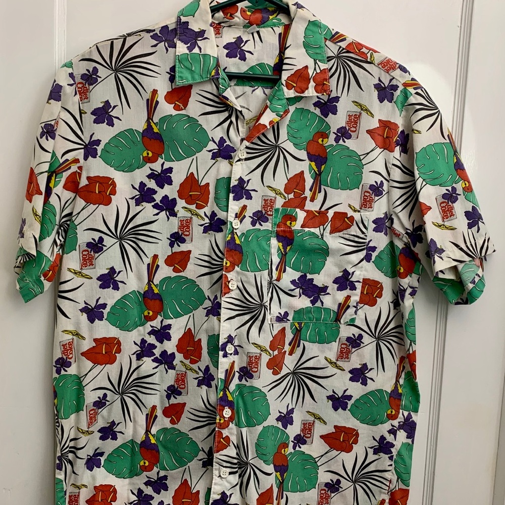 Vintage Diet Coke parrot Hawaiian Shirt